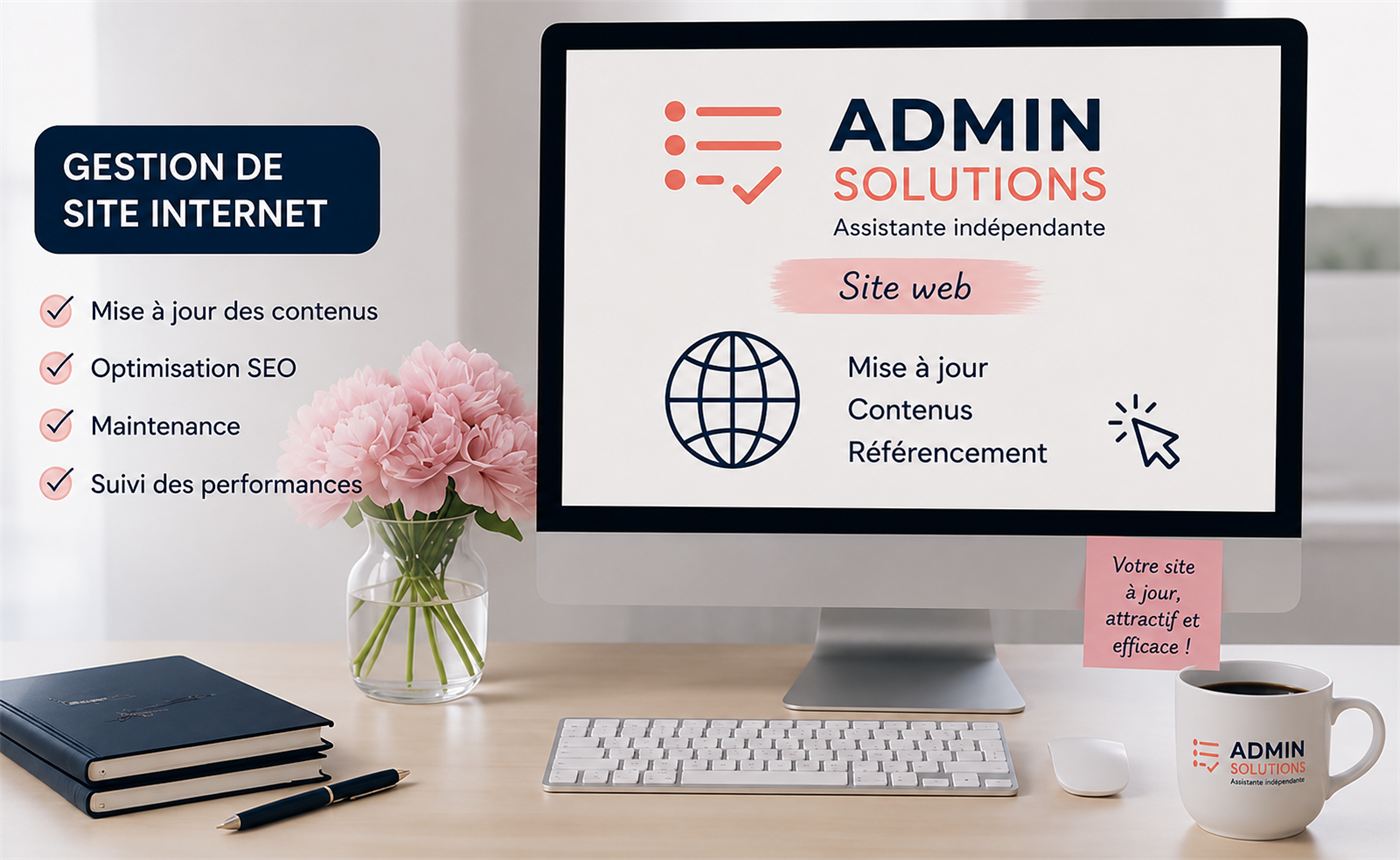 Gestion de site internet : mise à jour des contenus, référencement, maintenance